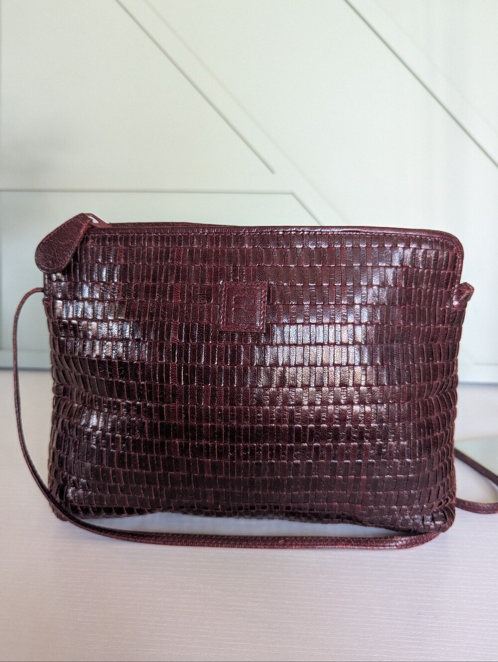 1980s vintage Fendishoulder bag in a deep wine/burgundy